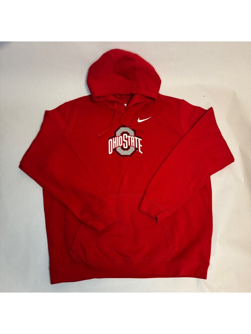 Nike Ohio State Buckeyes OSU Red Pullover Hoodie Sweatshirt Men’s Size XXL 2XL